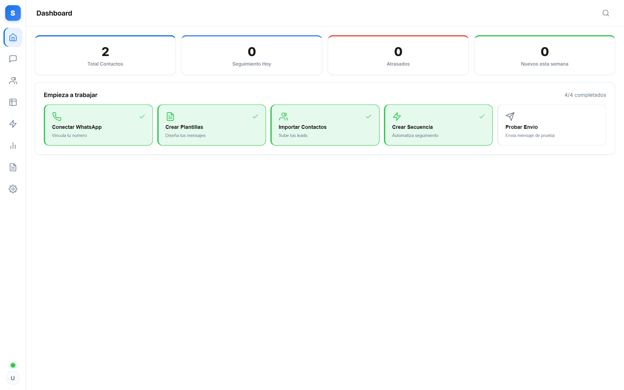 Captura de Seguimiento Pro — Seguimiento de Clientes con WhatsApp